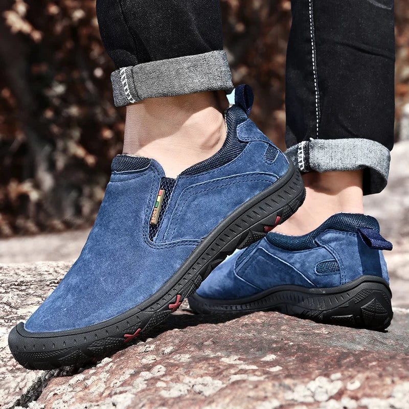 Brand Genuine Leather Men's Shoes Outdoor Suede Loafers Luxury Men's Sneakers Driving Shoes Handmade Breathable Casual Shoes