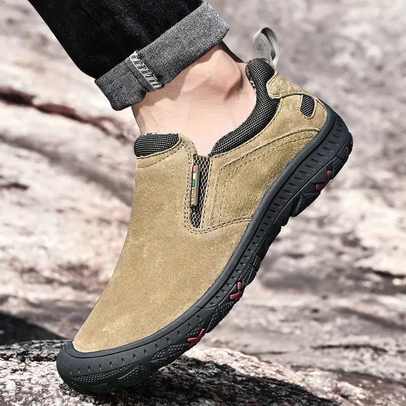 Brand Genuine Leather Men's Shoes Outdoor Suede Loafers Luxury Men's Sneakers Driving Shoes Handmade Breathable Casual Shoes