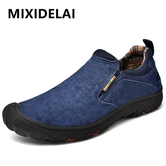 Brand Genuine Leather Men's Shoes Outdoor Suede Loafers Luxury Men's Sneakers Driving Shoes Handmade Breathable Casual Shoes