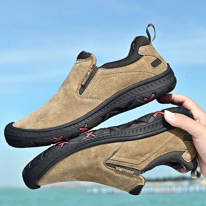 Brand Genuine Leather Men's Shoes Outdoor Suede Loafers Luxury Men's Sneakers Driving Shoes Handmade Breathable Casual Shoes