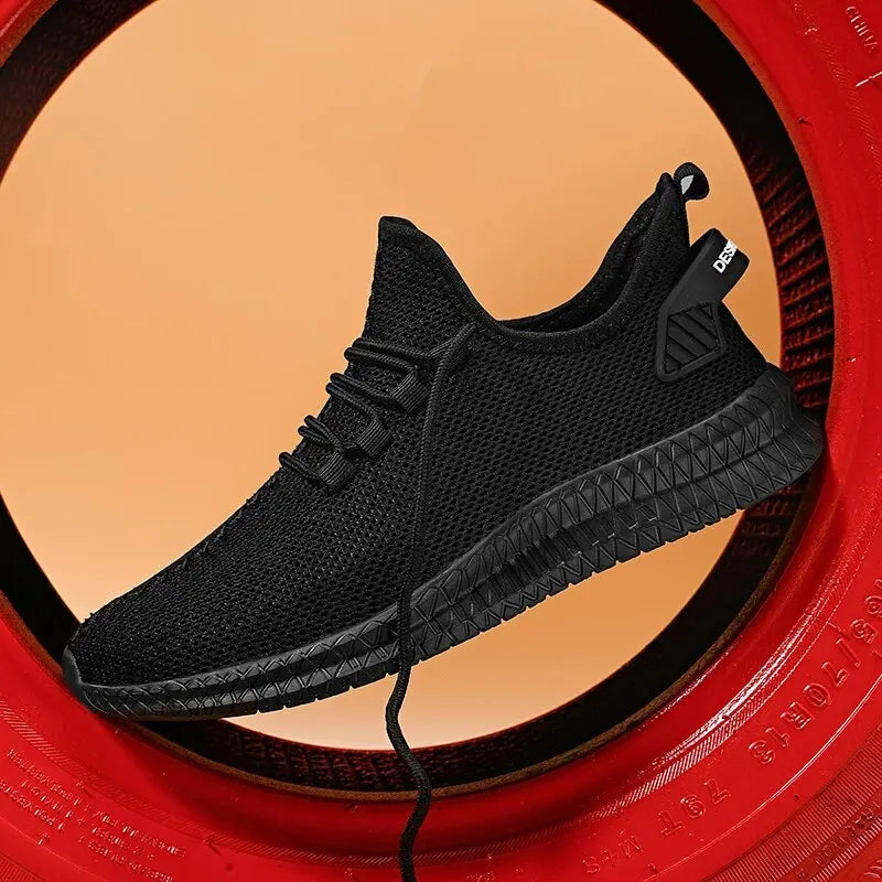 Mesh Casual Shoes Men's Shoes Breathable MEN'S Sneakers Lace-up Lightweight plus Size MEN'S Tennis Shoes Black White Brown Grey