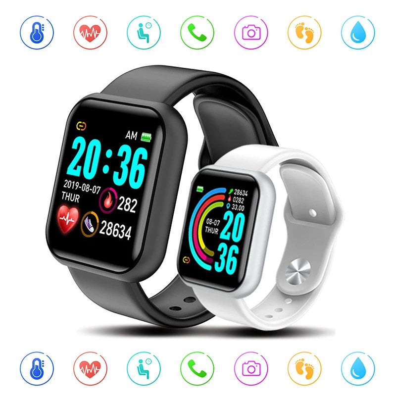 Y68 Smart Watch Men Women Wristwatches D20 Smartwatch Electronic Clock Fitness Monitor Birthday Gift For Xiaomi Huawei Bracelet