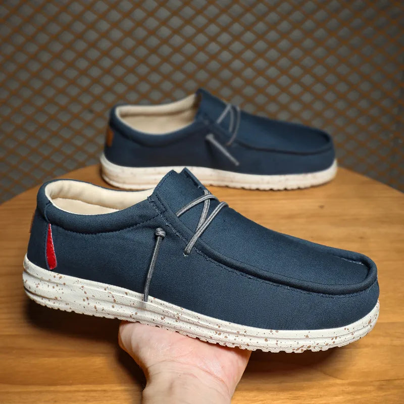 Plus Size 40-48 Men's Casual Shoes Flat Outdoor Mens Sneakers Lightweight Boat Shoes Driving Loafers Breathable Men Canvas Shoes