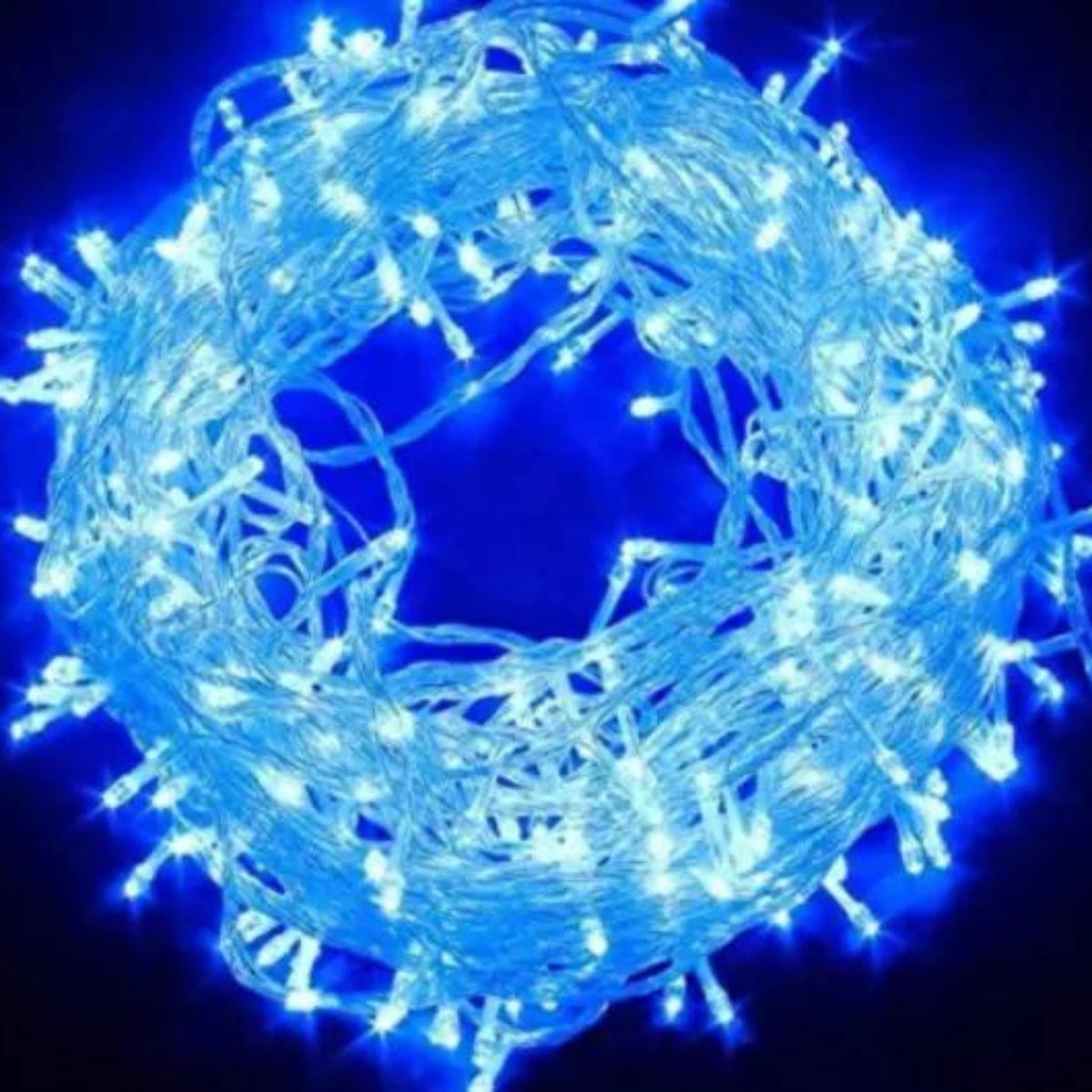 Cordão de Luz Natal Pisca Pisca 100 Led 9m 8 Funções Fio Transparente 110V